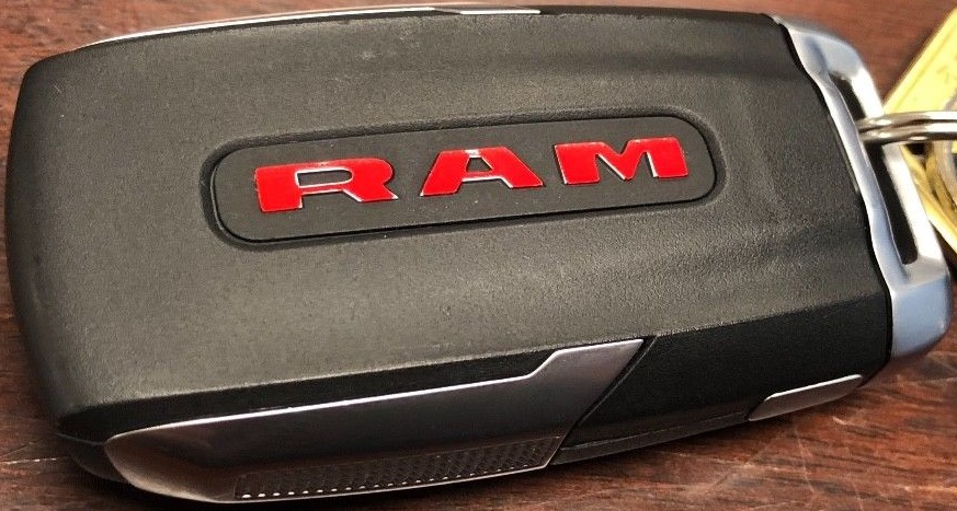 "RAM" Key Fob Decal Overlay Kit 2019 Ram Truck - Click Image to Close
